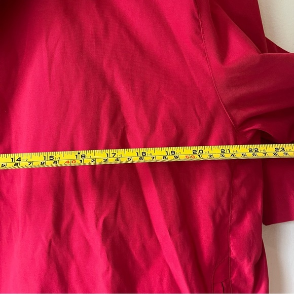 IZOD Golf Windbreaker Jacket Red Quarter Zip Pullover Men’s Size S Mesh Lined - Picture 8 of 9